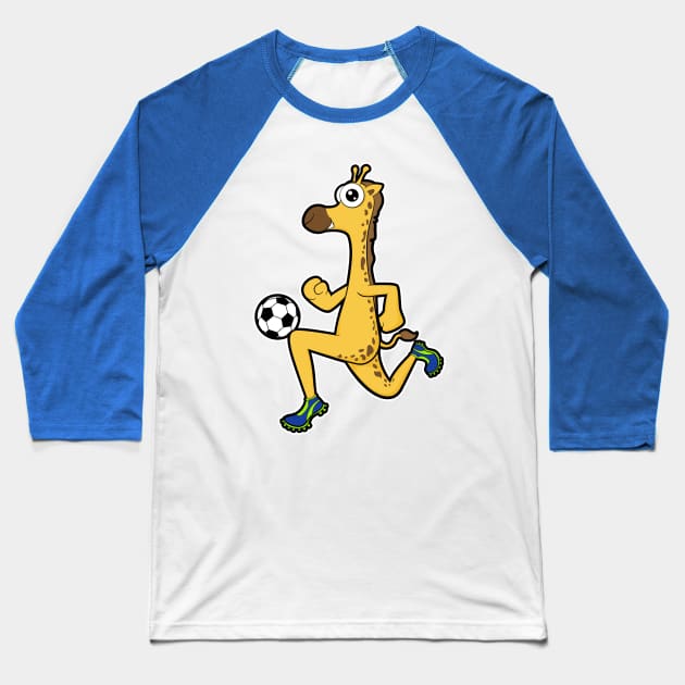 Giraffe at Soccer Sports Baseball T-Shirt by Markus Schnabel